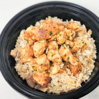 Garlic Butter Chicken with Mushroom Rice Pilaf