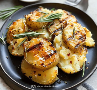 Grill-Ready Garlic Rosemary Smashed Potatoes