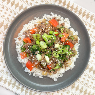 Ground Beef and Broccoli with Choice Rice