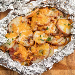 Grill-ready Loaded Potato Foil Packs
