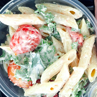 Kale Caesar Pasta Salad