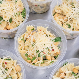 Lemon Herb Pasta Salad with Marinated Chickpeas
