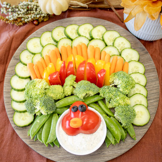 Tom the Turkey Veggie Tray with Dip