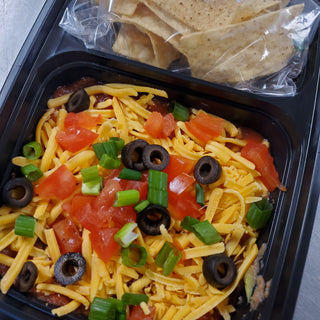 7 Layer Dip with Tortilla Chips