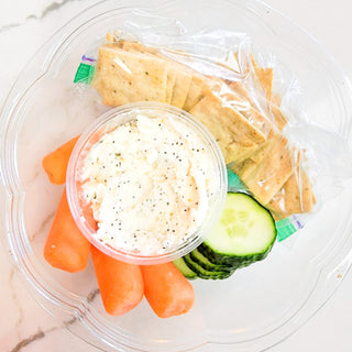Protein Packed Everything Bagel Dip and Veggies
