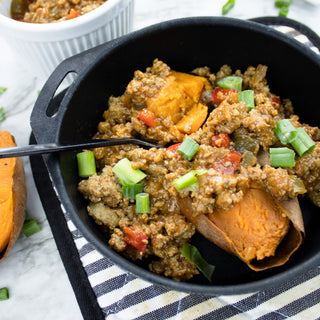 Sloppy Joe Stuffed Sweet Potato